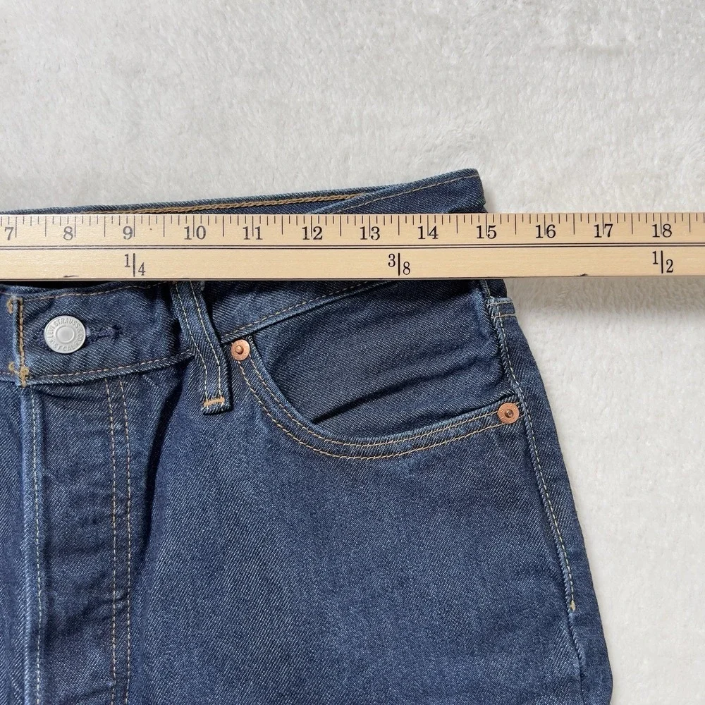 Levis 501 Premium Slim Leg Jeans Mens Sz 29x30 Indigo Dark Wash Button Fly